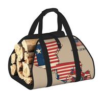 DUWAA New Jersey Flag Map01 - Borsa per legna da ardere, in tela, resistente, accessorio per stufe a legna