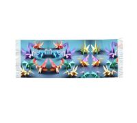 DUWAA Origami Multicolor Papercraft Cranes Stampa Cashmere Feel Sciarpa Per Le Donne Delle Signore Sciarpe Regalo Invernale Pashmina Scialli E Avvolge Sciarpa Invernale