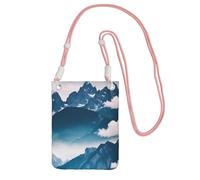 DUWAA Paesaggio Con Montagne Stampa Crossbody Bag Per Le Donne, Borsa A Tracolla Borsa, Viaggio Sport Mini Phone Bag, Portafoglio Telefono, Rosa, Taglia unica