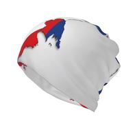 DUWAA Panama Flag Map 02 Stampa Slouchy Beanie per uomo e donna, morbido berretto da corsa alla moda berretto chemio cappello teschio, Nero , S