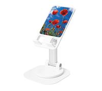 DUWAA Papaveri su Blue Sky Print Supporto per telefono cellulare girevole a 360°, supporto regolabile per cellulare, supporto portatile pieghevole per telefono
