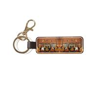 DUWAA Portachiavi in pelle personalizzato con stampa della collezione di chitarra, portachiavi in pelle PU, portachiavi universale per uomo e donna