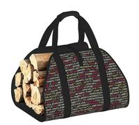 DUWAA Programmatore Programmazione Codice Stampa Cestini in Legno con Maniglia Grande Log Store per Camino Resistente all'usura Borse Picnic Log Basket