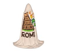DUWAA Roma Colosseo Albero Sole Terre Stampa Halloween Costume Vestiti Halloween Medievale Costume Mantello Per Le Donne Degli Uomini Rinascimento Con Cappuccio Mantello