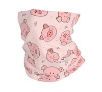 DUWAA Scaldacollo rosa con stampa di maiale carino per uomo donna maschera da sci sciarpa invernale scaldacollo per tutte le condizioni atmosferiche maschera viso