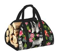 DUWAA Schnauzer - Borsa portaoggetti con stampa per bruciatori di legna, borsa per attrezzi resistente, per interni ed esterni