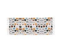 DUWAA Sciarpa da donna in cashmere con stampa di cane e gatto in stile cartone animato per donne sciarpe regalo invernale pashmina scialli e avvolge sciarpa invernale