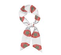 DUWAA Sciarpa marocchina con stampa di impronte digitali di seta per le donne, sciarpa leggera e versatile, sciarpa per capelli in raso