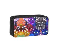 DUWAA Set di dadi per giochi con stampa astuccio per matite di grande capacità, astuccio per pennarelli, portamonete, organizer per cancelleria per ufficio