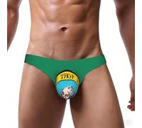 DUWAA Slip da uomo con stampa bandiera Washington morbida vita bassa bikini intimo copertura media elastico slip con sacchetto di supporto, Nero , 3XL