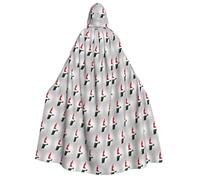 DUWAA Stato della Palestina bandiera map01 stampa uomo Cosplay mantello vestaglia costume Halloween con cappuccio uniforme medievale mantello mago Robe