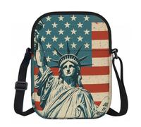 DUWAA Statua della libertà con borsa a tracolla Oxford con stampa americana, borsa regolabile resistente all'acqua per uso quotidiano di viaggio delle donne