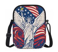 DUWAA Statua della libertà con borsa a tracolla Oxford con stampa americana, borsa regolabile resistente all'acqua per uso quotidiano di viaggio delle donne