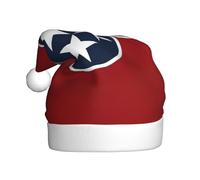 DUWAA Tennessee State Flag Print Soft Plush Christmas Party Cappelli per feste, Gorros De Navidad Adultos, per Capodanno