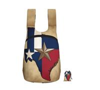 DUWAA Texas State Flag Map01 - Zaino portatile con stampa, pieghevole, leggero, per viaggi e attività all'aperto