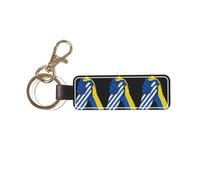 DUWAA Together With Ukraine stampa personalizzata portachiavi in pelle, portachiavi in pelle PU, portachiavi universale per uomo donna