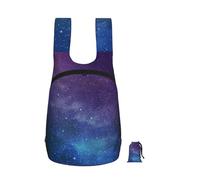 DUWAA Universo Con Stelle Galaxy Interstellar Print Packable Zaino 16l Palestra Zaino Portatile Storage Carry On Zaino Borsa Da Viaggio Per Uomo Donna