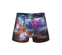 DUWAA Universo Galaxy Space. Slip morbido con stampa con tasca a forma di U 3D, biancheria intima da uomo in tessuto traspirante S-4XL, Nero , M