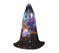 DUWAA Universo Galaxy Space. Stampa Halloween mantello con cappuccio stile medievale per feste di Natale, cosplay costumi in maschera