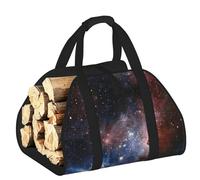 DUWAA Universo Via Lattea Nebulosa Galaxy Print Storage Bag Storage Bag Bruciatore Accessori Heavy Duty Tool Bag per interni ed esterni Camino Storage