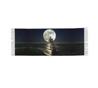 DUWAA Veliero In Tempesta Stampa Sciarpa Invernale Per Le Donne Scialle Cashmere Feel Nappa Grandi Sciarpe Avvolge Vacanza Inverno Regalo