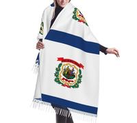 DUWAA West Virginia State Flag Print Soft Cashmere-Like Wrap Chic Sciarpa Stola per le donne Wayfarer Travel Pashmina scialle Wraps
