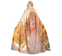 DUWAA You Are My Sunshine - Abito con cappuccio con stampa girasole, per Halloween, cosplay, mantello, mantello, mago, corvo, costume cosplay