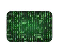 DUWAA Zerbino in velluto con stampa di Hacker Era, decorazione per la casa, zerbino a tema per porta d'ingresso, portico, interno ed esterno