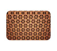 DUWAA Zerbino in vimini intrecciato con stampa a griglia, per interni ed esterni, con retro in gomma antiscivolo, decorativo per l'ingresso anteriore della casa