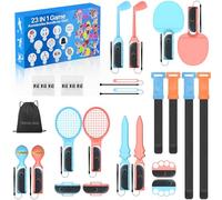 DUX DUCIS 23-in-1 Kit di Accessori Sportivi per Nintendo Switch 2, Kit per Giochi Sportivi e Partite Familiari 2025 con Racchette da Badminton/Tenis, Mazze da Golf- Materiale PC Resistente