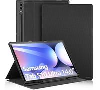 DUX DUCIS Custodia per Samsung Galaxy Tab S10 Ultra / S9 Ultra (14,6 Pollici) con Porta S Pen, Supporto Multi-Angolo, Funzione Auto Sveglia/Sonno, Cover Protettiva in Pelle PU Premium Tipo Folio, Nero