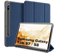 DUX DUCIS Custodia per Samsung Galaxy Tab S8 (SM-X700 / SM-X706) / S7 11" (T870 / T875), Slim Smart Protettiva Custodia Cover in Pelle TPU per Samsung Galaxy Tab S8 / S7 11", Blu