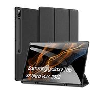 DUX DUCIS Custodia per Samsung Galaxy Tab S8 Ultra 14.6 inch 2022, Slim Smart Protettiva Custodia Cover in Pelle TPU per Samsung Galaxy Tab S8 Ultra 14.6" (Nero)