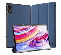 DUX DUCIS [Domo] Custodia della serie progettata per Xiaomi Redmi Pad Pro (4G/5G)/Poco Pad 12.1, custodia protettiva in pelle PU con supporto doppio pieghevole in tre parti con portamatite e funzione