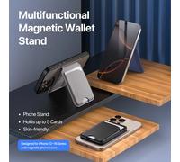 DUX DUCIS Per iPhone 16ProMax Porta carte magnetiche Supporto per iPhone 12 13 14 15plus Porta carte di credito Magsafe Porta carte in pelle Pu