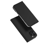 DUX DUCIS Skin Pro Series - Custodia a portafoglio per Apple iPhone 16 Pro Max, sottile, in pelle, con porta carte, chiusura magnetica, funzione di supporto e protezione antiurto, colore: nero