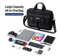 DUXDUCIS Borsa per laptop da 15,6 pollici per uomo donna, borsa per computer con valigetta da lavoro di grande capacità con tracolla e portatile