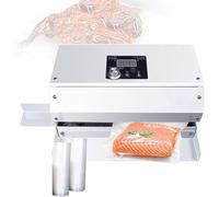 DUXMM Macchina per sigillatura di Sacchetti a Caldo Continuo Automatico,Macchina Automatica Commerciale Continua,sigillatrice a Nastro Continuo da 6 m/min,per plastica e Sacchetti di Alluminio