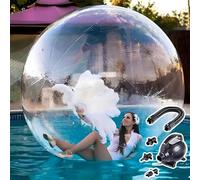 DUXMM Palla Gonfiabile per Camminare sull'acqua da 1,5/1,8/2/2,5 m, in PVC, in TPU con Cerniera, con Pompa ad Aria elettrica, per Piscina/Lago/Spiaggia 2m-Customizedcolors