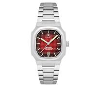 DUXOT Orologio automatico Colmar da uomo da 38mm con bracciale in acciaio inossidabile massiccio DX-2069, Borgogna, Bracciale
