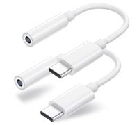 Duyasurs Confezione da 2 adattatori da USB C a jack per cuffie da 3,5 mm, da USB C a Aux Audio Dongle compatibile con iPhone 16/15 Pro/15 Pro Max, iPad Pro, MacBook, Samsung S21-24, Pixel 7/6/5