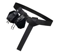 Duyeuau 3 Pz/set Medievale Cosplay Set PU Leather Marsupio Medievale Cintura Rinascimento Cintura Borsa OIN per le Donne, Colore: nero., Length 185cm Width 3.6cm, Valigia
