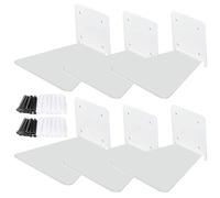 Duyeuau 3Pcs Invisibile Libreria Fluttuante Regolabile Mensole Holder Wall Storage Floating Book Supporto Multifunzionale