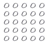 Duyeuau Anelli da pesca solidi a forma di pera da 25 pezzi, connettori in acciaio inox, anelli divisi per lenze di assistenza, con gancio di collegamento per la linea di assistenza, maschere con