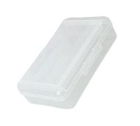 Duyeuau Astuccio per matite ad alta capacità a doppio strato scatola di immagazzinaggio della penna portatile organizzatori di penne trasparenti astuccio colorato per bambino, bianco, 20.5*12.5*5cm