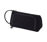 Duyeuau Astuccio per matite di grande capacità, con scomparto espandibile, multifunzionale, con cerniera, per riporre gli studenti, Nero