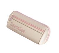 Duyeuau Astuccio trasparente per matite di grande capacità, astuccio per matite estetico, borsa per trucchi, organizer da scrivania, rosa, 24*6.5*11cm