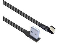 Duyeuau Cavo di ricarica di tipo C ad angoli multipli con rivestimento in silicone tipo C cavo di trasferimento dati per il gioco durante la ricarica di dispositivi mobili piatto flessibile USB a cavo