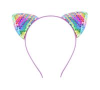 Duyeuau Cerchietto per capelli alla moda con paillettes blu per donne e ragazze, copricapo per feste e cosplay