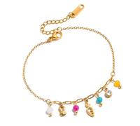 Duyeuau Spring Inspire - Ciondolo regolabile a forma di fiore, con struttura in acciaio INOX, Misura unica, come descritto